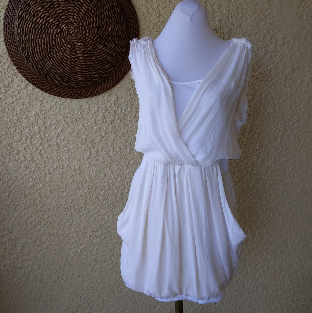 A.L.C. raw neck and sleeve dress‎
